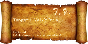 Tengeri Valéria névjegykártya